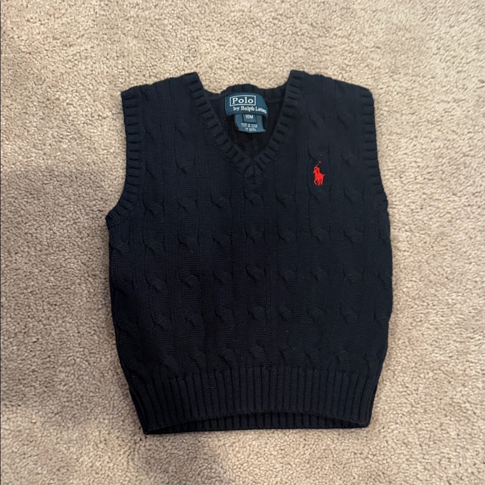 Polo by Ralph Lauren Navy V-Neck Sweater Vest